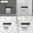 thumbnail image 4 of Portarrollos de papel higiénico de aluminio (perforado/no perforado) con estantes espaciosos, soporte de papel higiénico montado en la pared para baños y cocinas (negro), 4 of 5