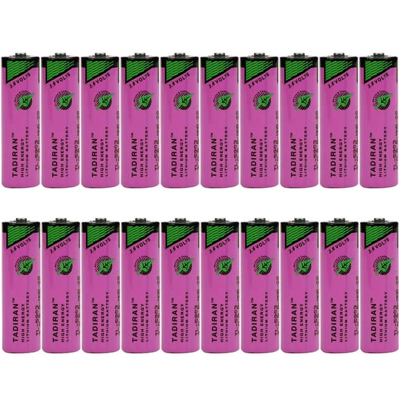 (20-Pack) 3.6V 2400mAh TL-5903 AA Lithium Battery for Tadiran TL-5903 SL-360 S7-400 ER14505 TL-2100 6ES7971-0BA00, for Siemens S7-400 PLC Machine, CNC Machine