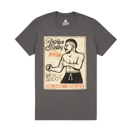 Peaky Blinders Arthur Shelby Mens Grey Short Sleeved T-Shirt | S | Made by Vanilla Underground