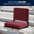thumbnail image 3 of BizChair Set of 2 500 lb. Rated Lightweight Stadium Chair with Ultra-Padded Seat, Maroon, 3 of 14