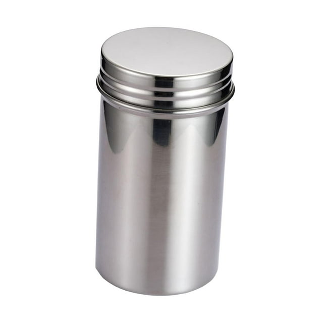 Recipiente hermético de acero inoxidable para almacenar café y granos de café. 65 mm x 128 mm