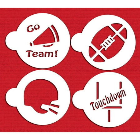 

Designer Stencils C253 Large Football Cookie Stencils Beige/semi-transparent