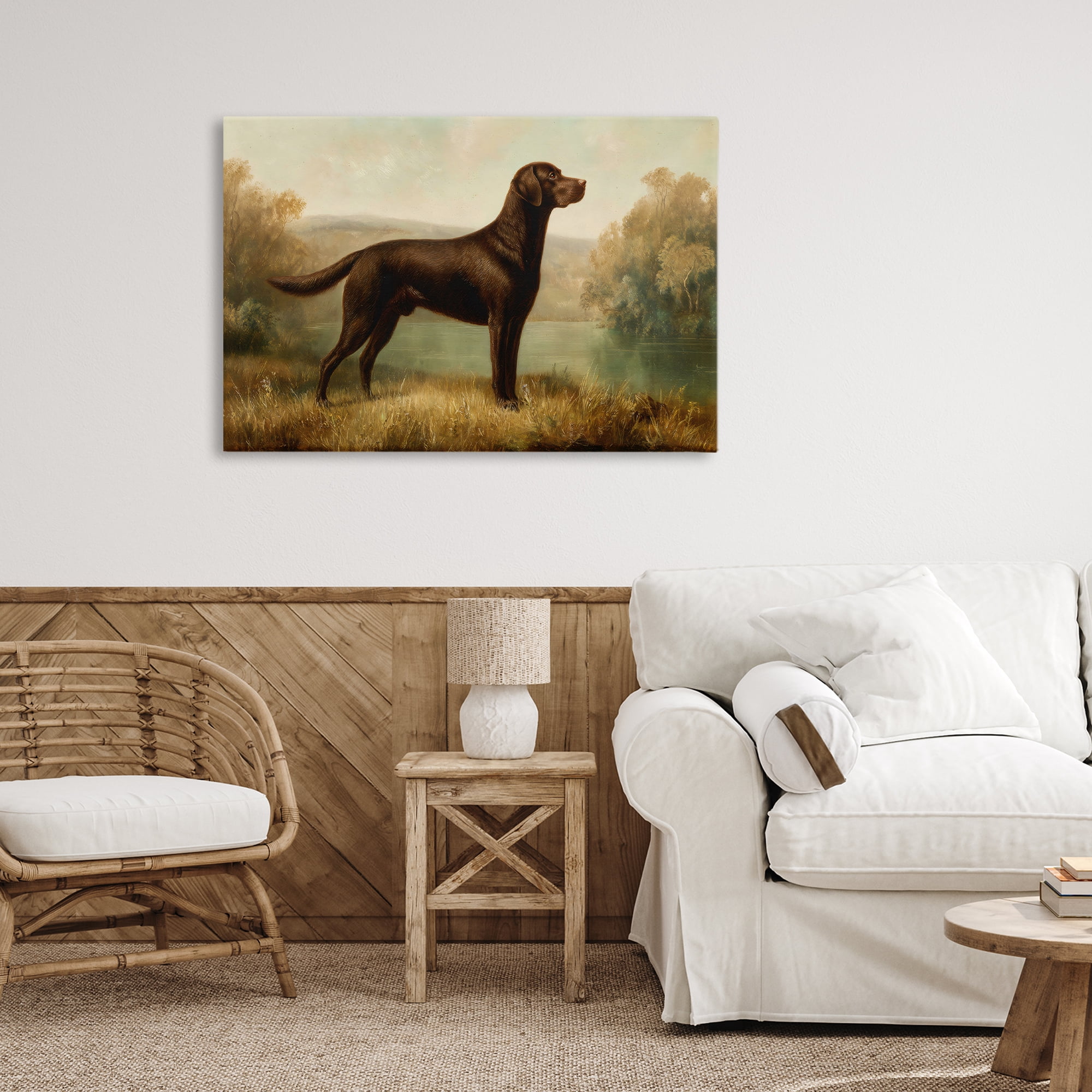 Stupell Industries Chocolate Brown Labrador Canvas Wall Art, design by Petal Prints Design