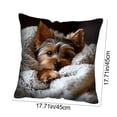 thumbnail image 3 of Dog Pattern Pillow Cover, Decorative Cushion Case, Soft Square Pillowcase with Hidden Zipper, for Sofa Bed Home Decor, 3 of 7