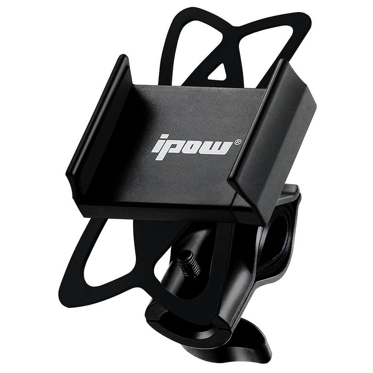 IPOW Adjustable Motorcycle Bicycle Bike Handlebar Cell Phone Mount Secure Grip Holder Band for iPhone X 8 8 Plus 7 7 Plus 6s Samsung Galaxy S8 S7