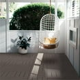 thumbnail image 2 of Seizeen 12" x 12" Patio Interlocking Deck Tiles, All Weather Plastic Outdoor Flooring Tiles, Pack of 27, Dark Brown, 2 of 6