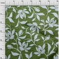 thumbnail image 3 of oneOone Tissu Popeline de Coton Vert Forêt Magnolia Floral avec Texture Matériel de Robe Tissu Imprimé Tissu au Mètre 56 Pouces de Large, 3 of 4