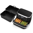 thumbnail image 3 of 2PCS Air Fryer Silicone Liners for Ninjia DZ071 DZ550 Dual Air Fryer Reusable Non-Stick Air Fryer Basket Accessories, 3 of 5