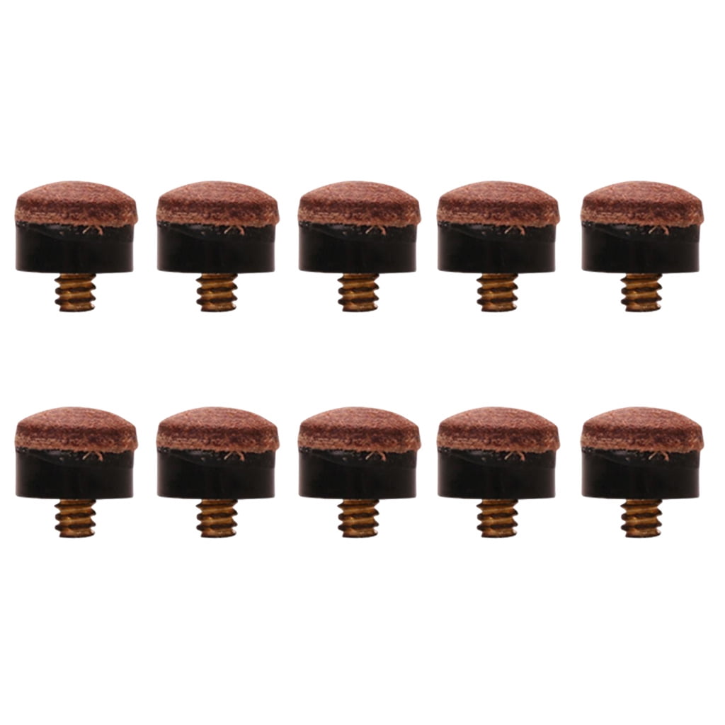 Durable 50 Pieces 12mm Billiards Screw-On Pool Cue Replacement Repair Tips 