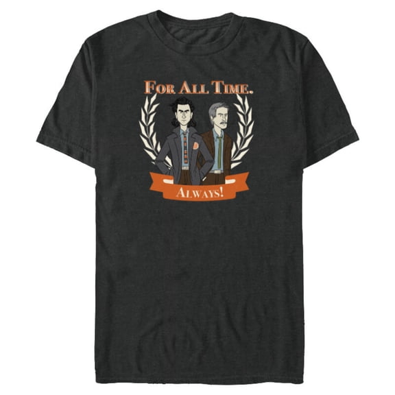 Marvel Loki and Mobius For All Time Always! - Short Sleeve Blended T-Shirt for Adults - Customized-Graphite Snow Heather