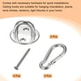 thumbnail image 4 of Unique Bargains Ceiling Hooks 304 Stainless Steel  40mm Round Plate U Shape Hooks 2Pack, 4 of 5