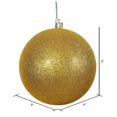 thumbnail image 2 of Vickerman 8" Antique Gold Glitter Ball Ornament, 2 of 3