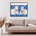 thumbnail image 2 of Stupell Industries Two White Cows on Blue Black Framed Giclee Art, design by George Dyachenko, 2 of 8