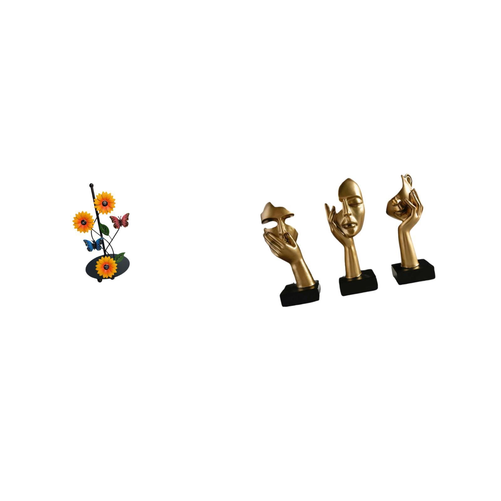 Fiocias Toilet Paper Holder Paper Towel Holder Countertop Kitchen Roll Holders Thinker Statues Iron Resin Material Creative Character Face Decor Suitable for