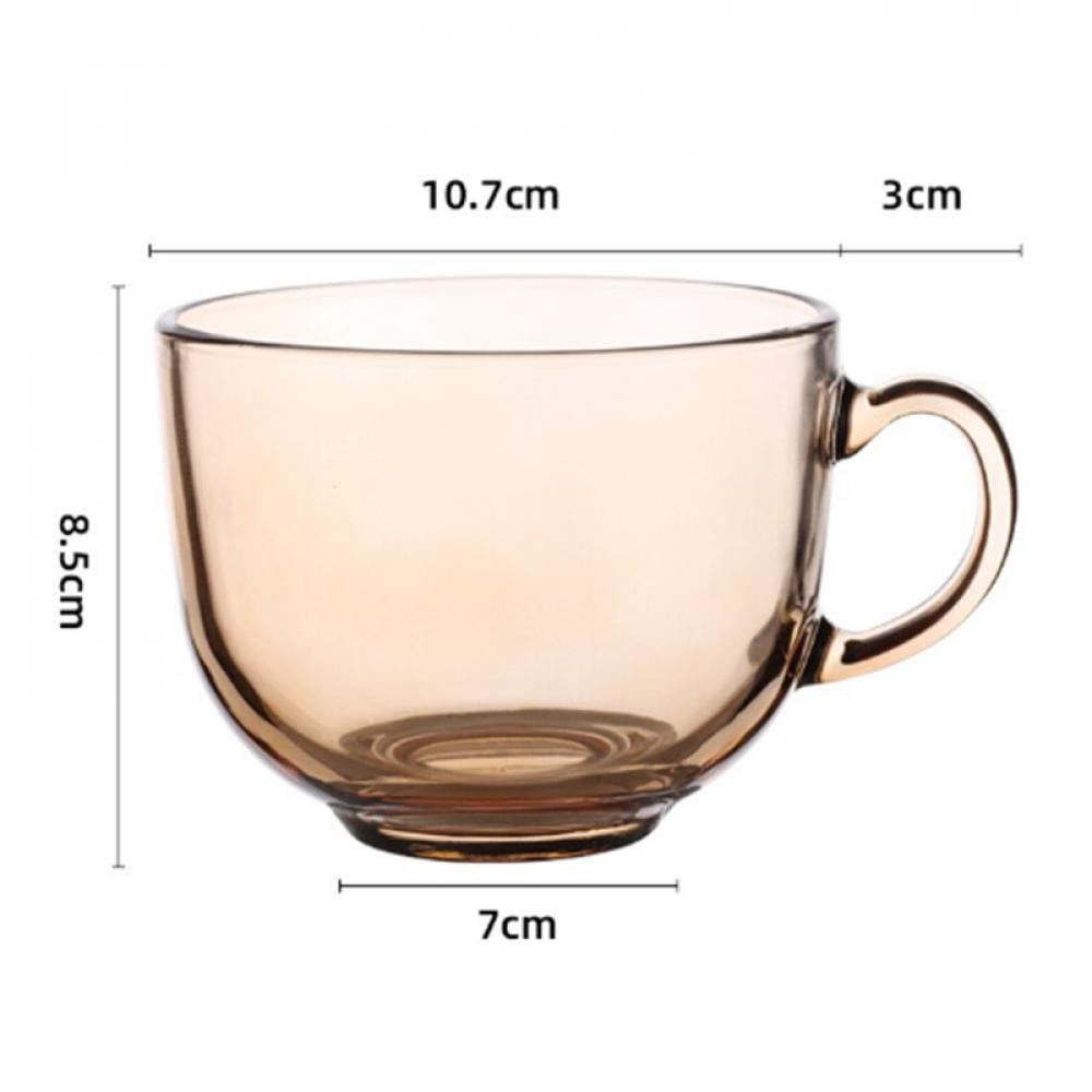 Coffee Tea Mug With Infuser Filter And Lid Transparent Water Clear Glass Cup Set