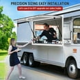 thumbnail image 6 of Acekid 36"x36" Concession Window, Aluminum Alloy Food Truck Service Window with Awning Door & Drag Hook, Up to 85 Degrees Stand Serving Window, 6 of 7