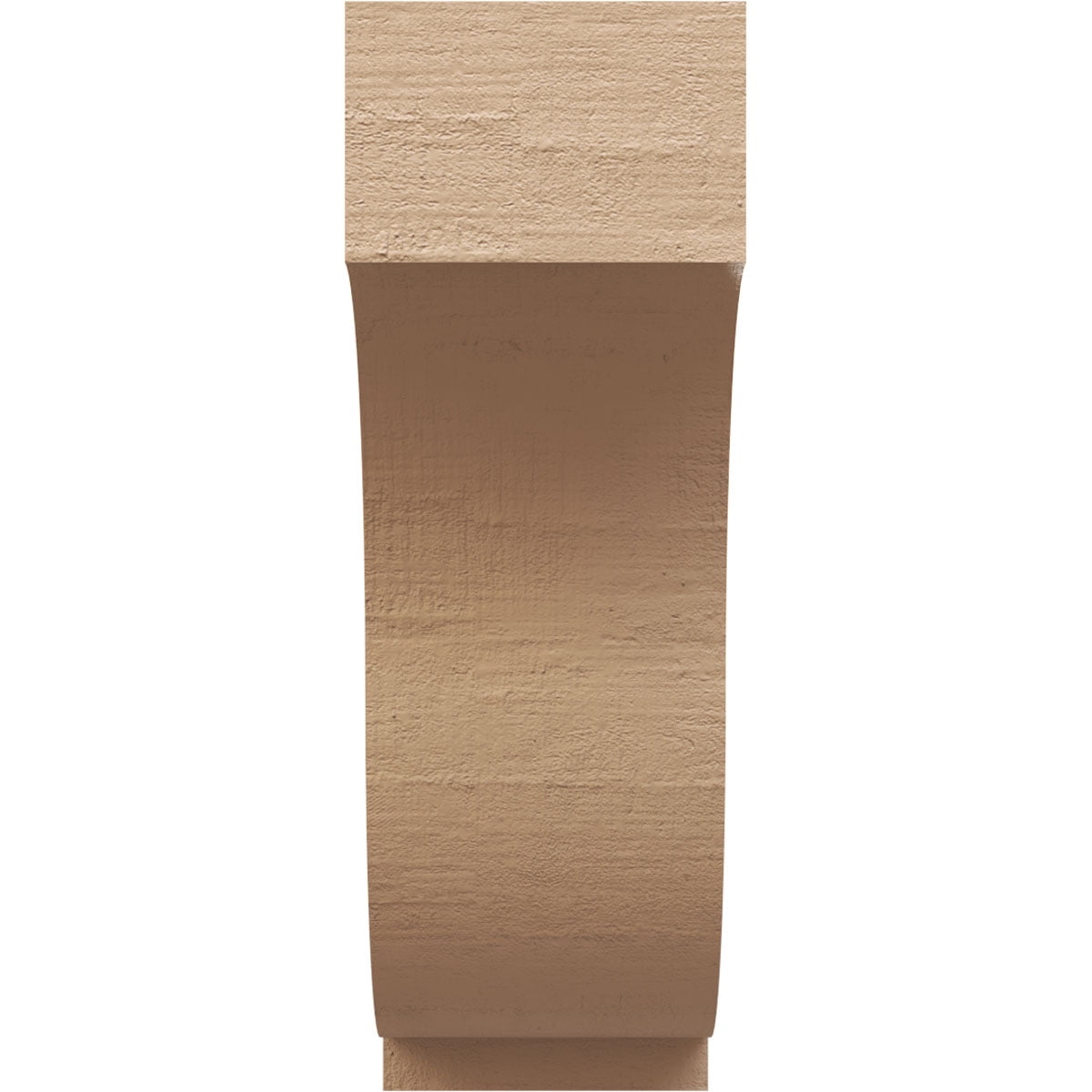 6"W x 12"D x 18"H Classic Van Buren Rough Cedar Woodgrain TimberThane Corbel, Primed Tan