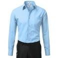 thumbnail image 2 of Berlioni Italy Men's Long Sleeve Solid Premium Dress Shirt, 2 of 4
