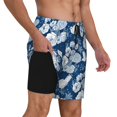 thumbnail image 3 of Balery Rose Flowers Mens Swim Trunks Swim Shorts for Men Quick Dry Inseam Beach Shorts with Compression Liner Pocket-Medium, 3 of 9
