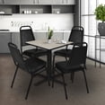 thumbnail image 2 of Regency Cain Small 30 in. Square X-Base Breakroom Table- Maple & 4 Restaurant Stack Chairs- Black, 2 of 8