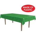 thumbnail image 2 of IPOHVUG 2 Piece Disposable Plastic Rectangular Grass Print Table Covers Tablecloth for Sports Football Theme Jungle Springtime Easter Party Supplies  54" x 108"  Green, 2 of 8