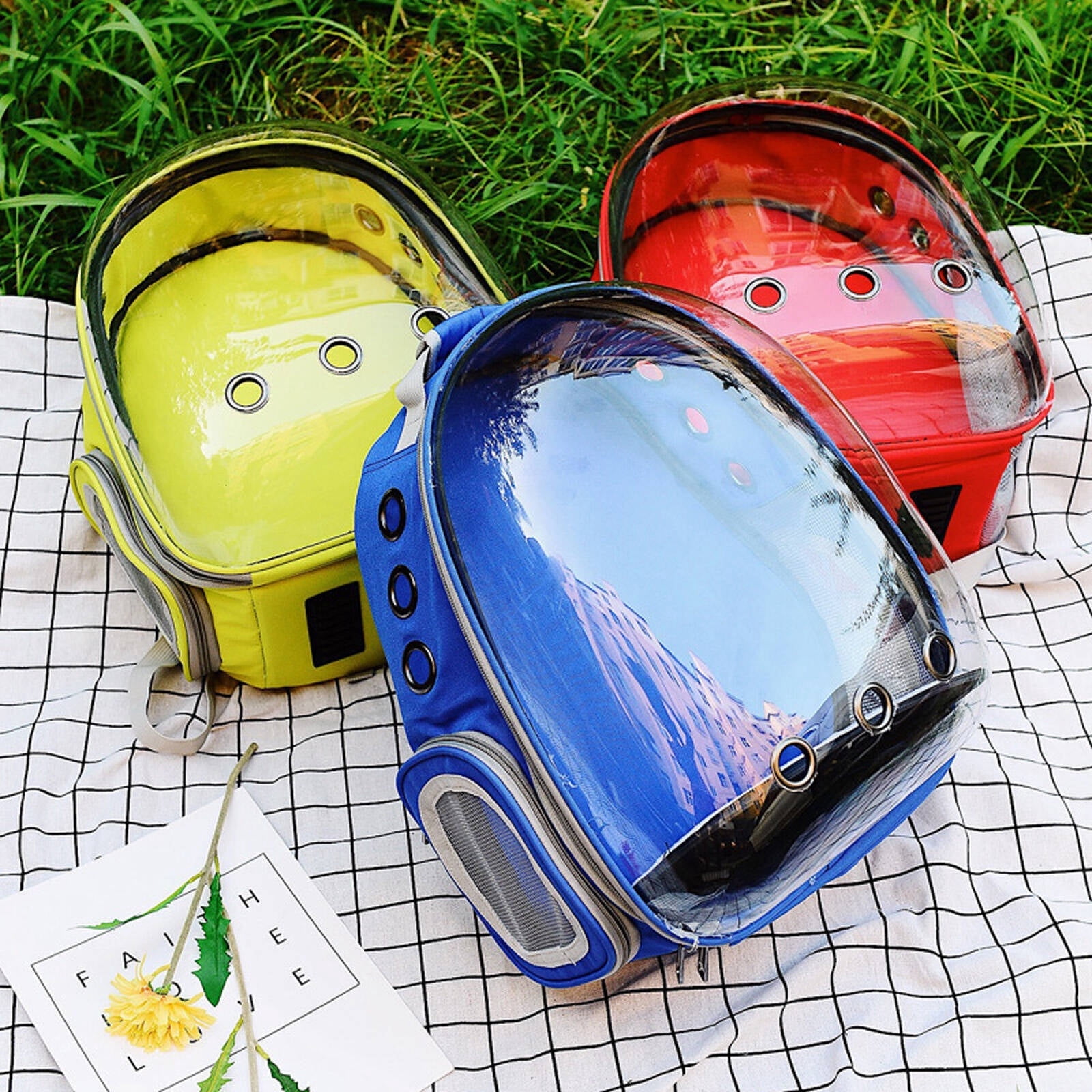 GASTROPOD 2026 New Cat Backpack,Soft Cushioned Interior for Your Pet'S Comfort Cat Backpack Carrier,Panoramic Transparent Design for A Clearer View Dog Carrier Backpack,Blue