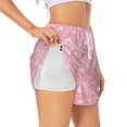 thumbnail image 3 of Lsque Flamingos and Flowers Printed Women's Running Shorts with Liner Pockets,Elastic Quick Dry Workout Athletic Gym Yoga Shorts,Womens High Waist Shorts-X-Large, 3 of 9