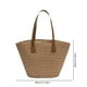 thumbnail image 2 of Bolsa de playa de paja caqui, Bolso de hombro trenzado de verano, 2 of 7