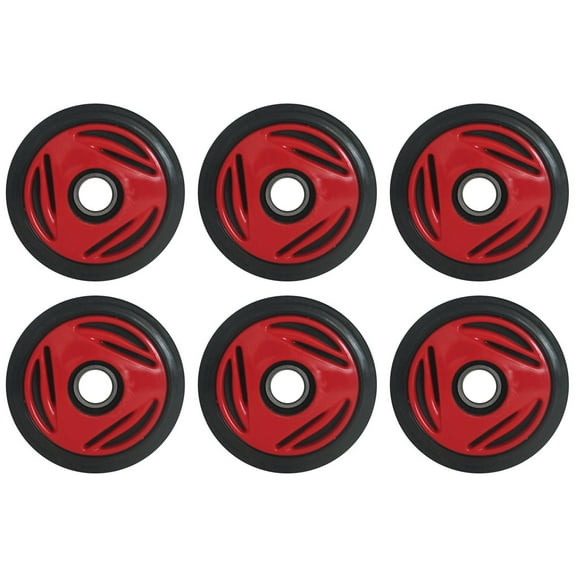 PDD Front & Mid Rail Viper Red Idler Wheels Kit for Snowmobile BOMBARDIER/SKI-DOO GSX Limited 600/800 2004-2005