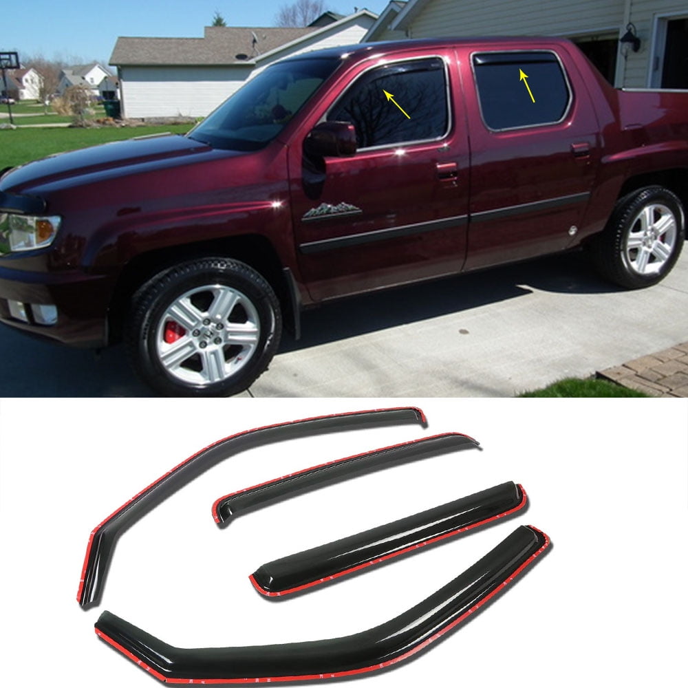 For 20062014 Honda Ridgeline Truck Window Visor Smoke Tint Sun Rain