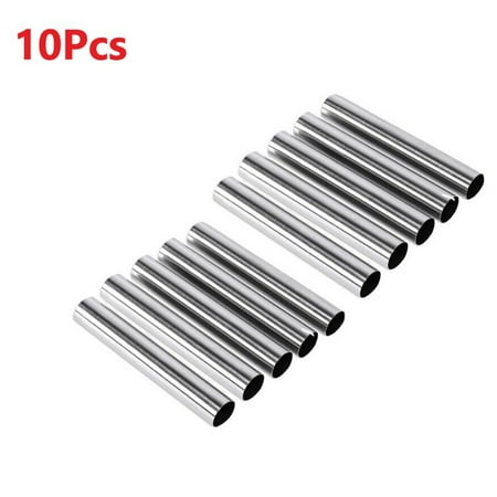 

10Pcs Cannoli Tubes Stainless Steel Cannoli Forms Non-stick Cream horn Danish Pastry Molds for Croissant Shell Cream Roll 0.78*4.65inch