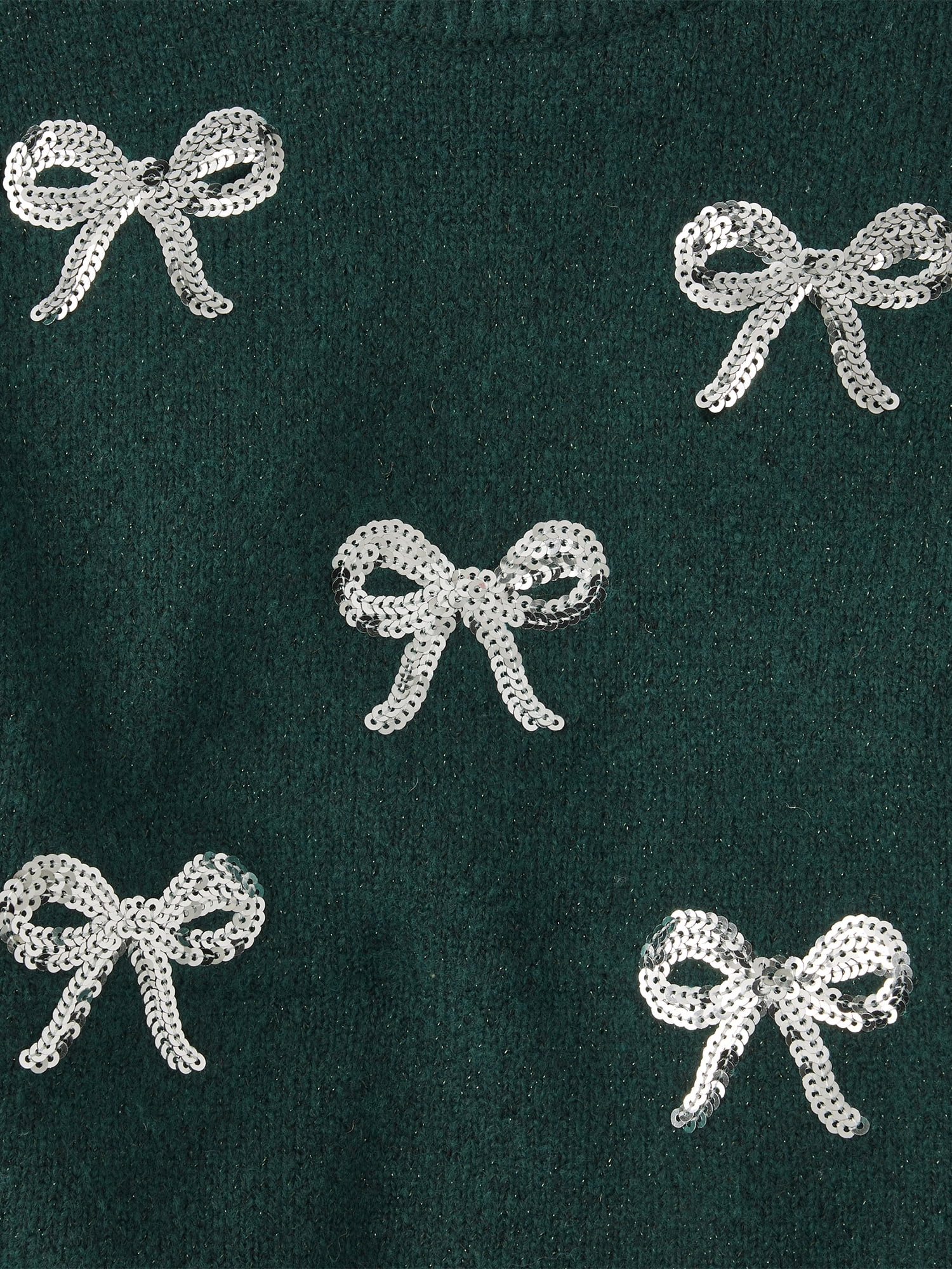 The Children's Place Girls Long Sleeve Sequin Bow Front Sweater, Sizes XS-XXL