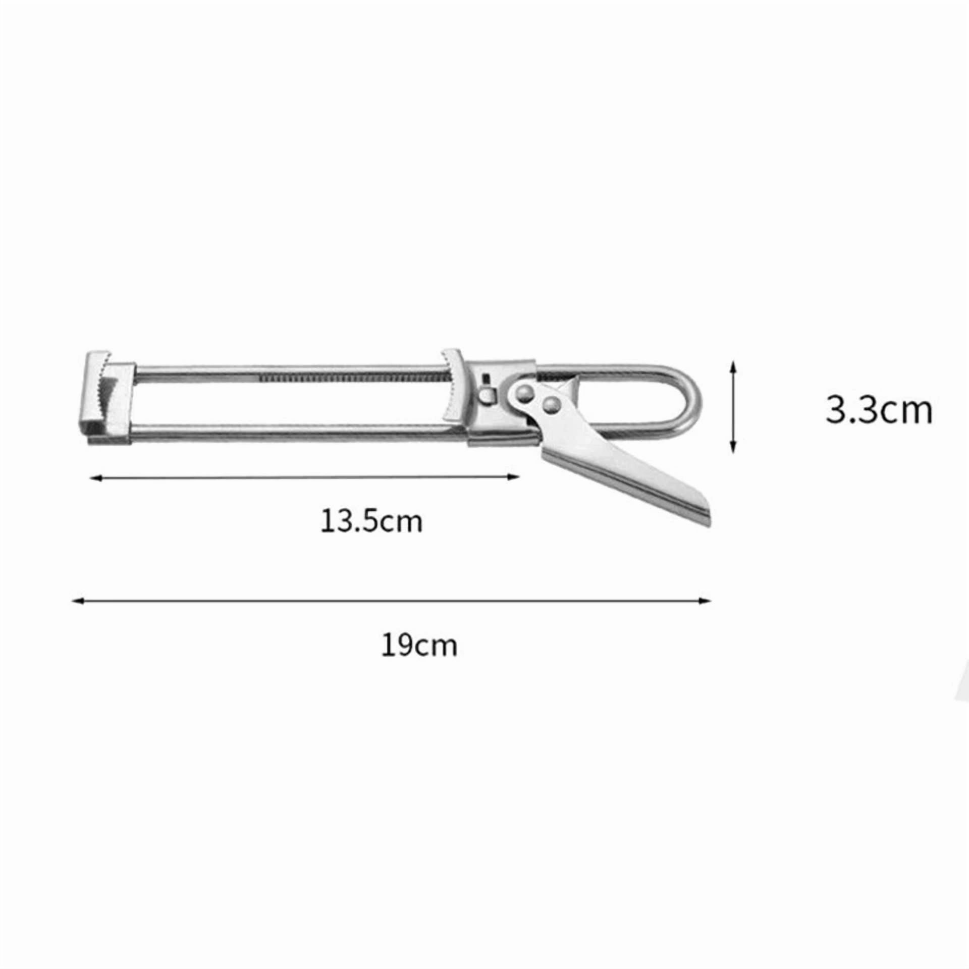 CRESTIN- Stainless Steel Adjustable Can Opener Handle Tool Jar Bottle Lid Remover Tool