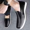 thumbnail image 6 of Men's Casual Loafers Slip On Leather Shoes Lightweight Driving Shoes Moccasins Classic Penny Loafer Flats Boat Shoes Outdoor Walking Shoes, 6 of 9