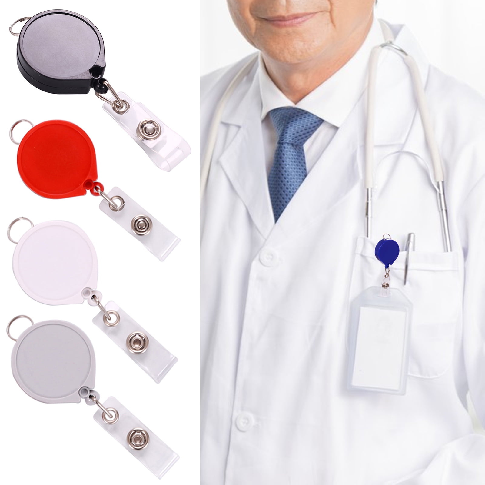 Ruanlalo Badge Holder,Name Tag Reel UltraLight Adjustable Ultralight