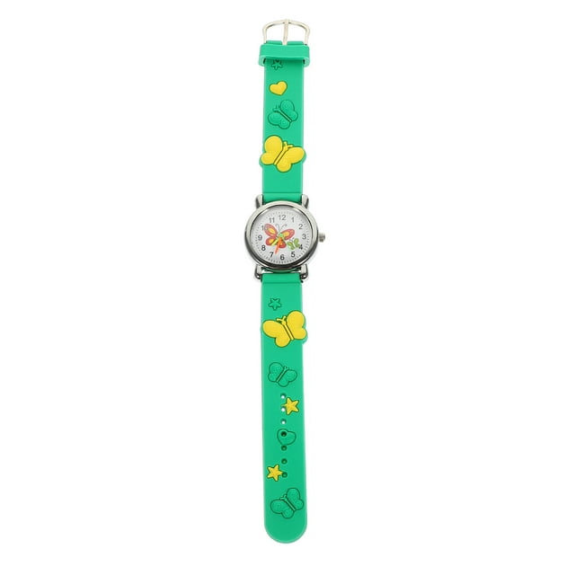 Cartoon Butterflies Watch Children Analog Watch Portable Girls Wristwatch