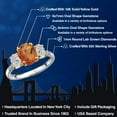 thumbnail image 2 of Gem Stone King 925 Silver and 10K Yellow Gold Twilight Orange Mystic Quartz and DEF Lab Grown Diamond Engagement Ring for Women | 2.86 Cttw | Oval 9X7MM | Birthstone | Size 6, 2 of 6
