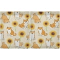 thumbnail image 2 of Coolnut Sunflower Kitchen Curtains 2 Panels, UV Protected Tier Curtains Half Window Curtains for Guest Room Bathroom Sink Laundry Room Basement,24"x 27", 2 of 6