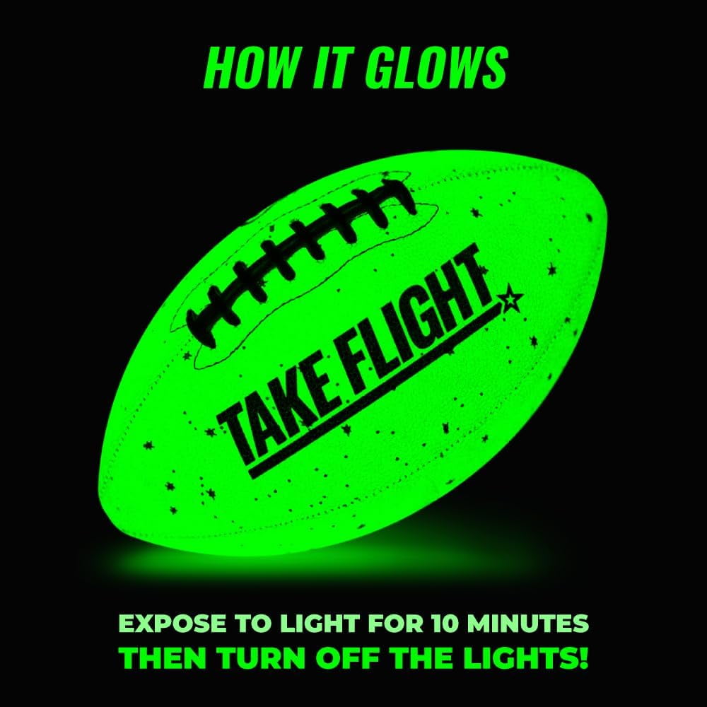 TAKE FLIGHT GLOW IN THE DARK FOOTBALL
