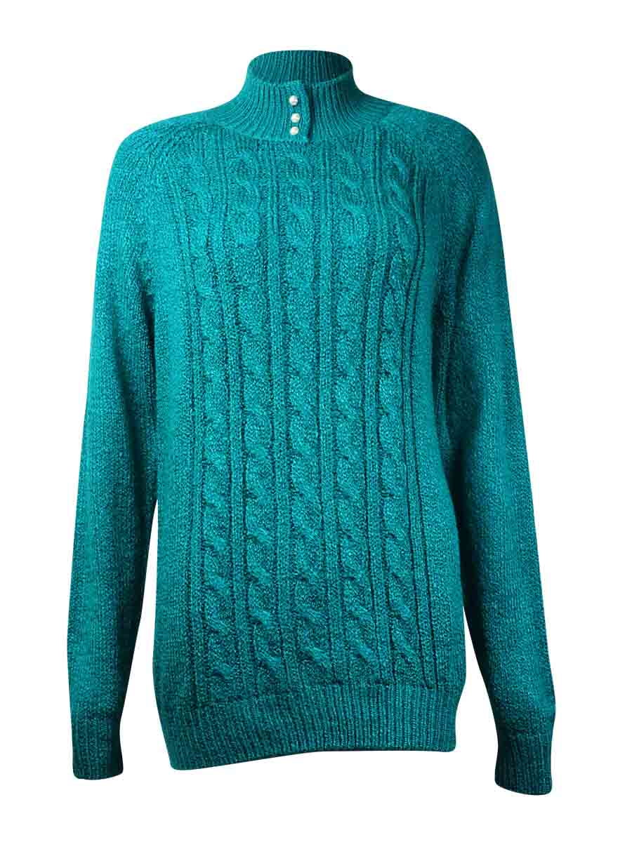 karen scott cable knit sweater