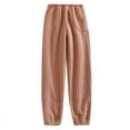 thumbnail image 3 of QATAINLAV Womens Fleece Pajama Pants Comfy Fuzzy Warm Cute Sleepwear Lounge Trousers Elastic Bottom Plush Sweatpants with Pockets, Pink, L, 3 of 10
