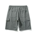 thumbnail image 3 of Lovskoo 2024 Men's Cargo Shorts Solid Color Workwear Cotton Shorts Multiple Pockets Loose Casual Sports Shorts Dark Gray 2XL, 3 of 8