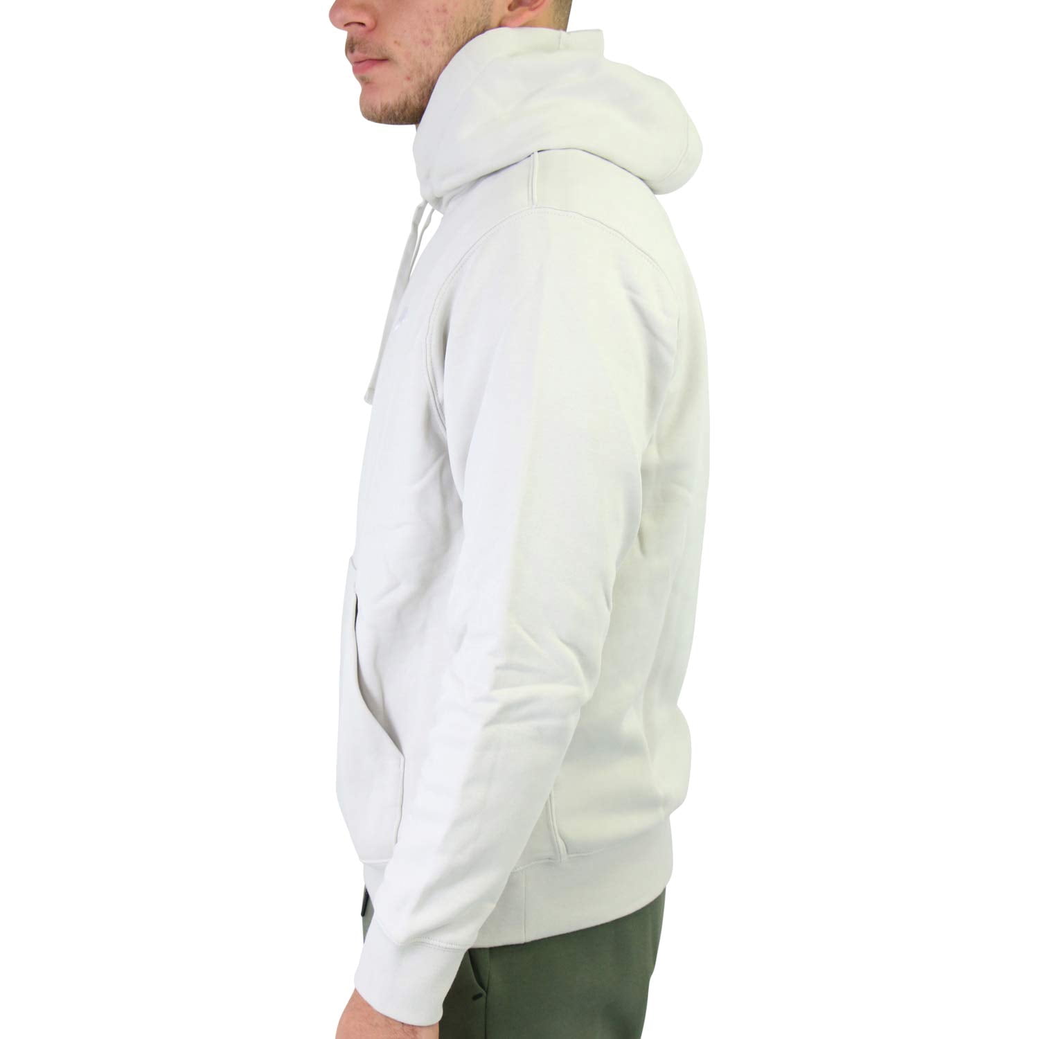 nike club hoodie light bone