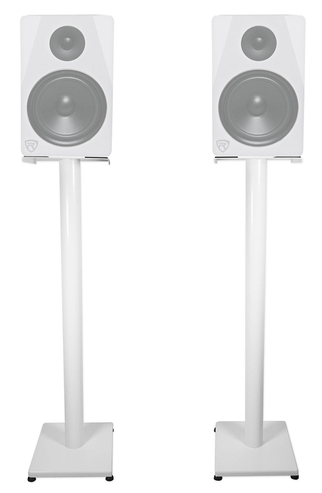 (2) JBL 305P MkII 5" Powered Studio Monitor Monitoring Speakers+White 37" Stands