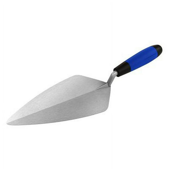 Narrow London Pro Carbon Steel Brick Trowel - 10 1/2" With Comfort Grip Handle