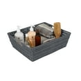 thumbnail image 6 of Simplify Shelf Built-in-Handles Rattan Storage Tote Basket, Charcoal, 6 of 6