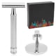 thumbnail image 2 of Shaving Razor Double Edge Manual Barber Shop Safety Shaver Kit for Men Sliver (without Blade), 2 of 5