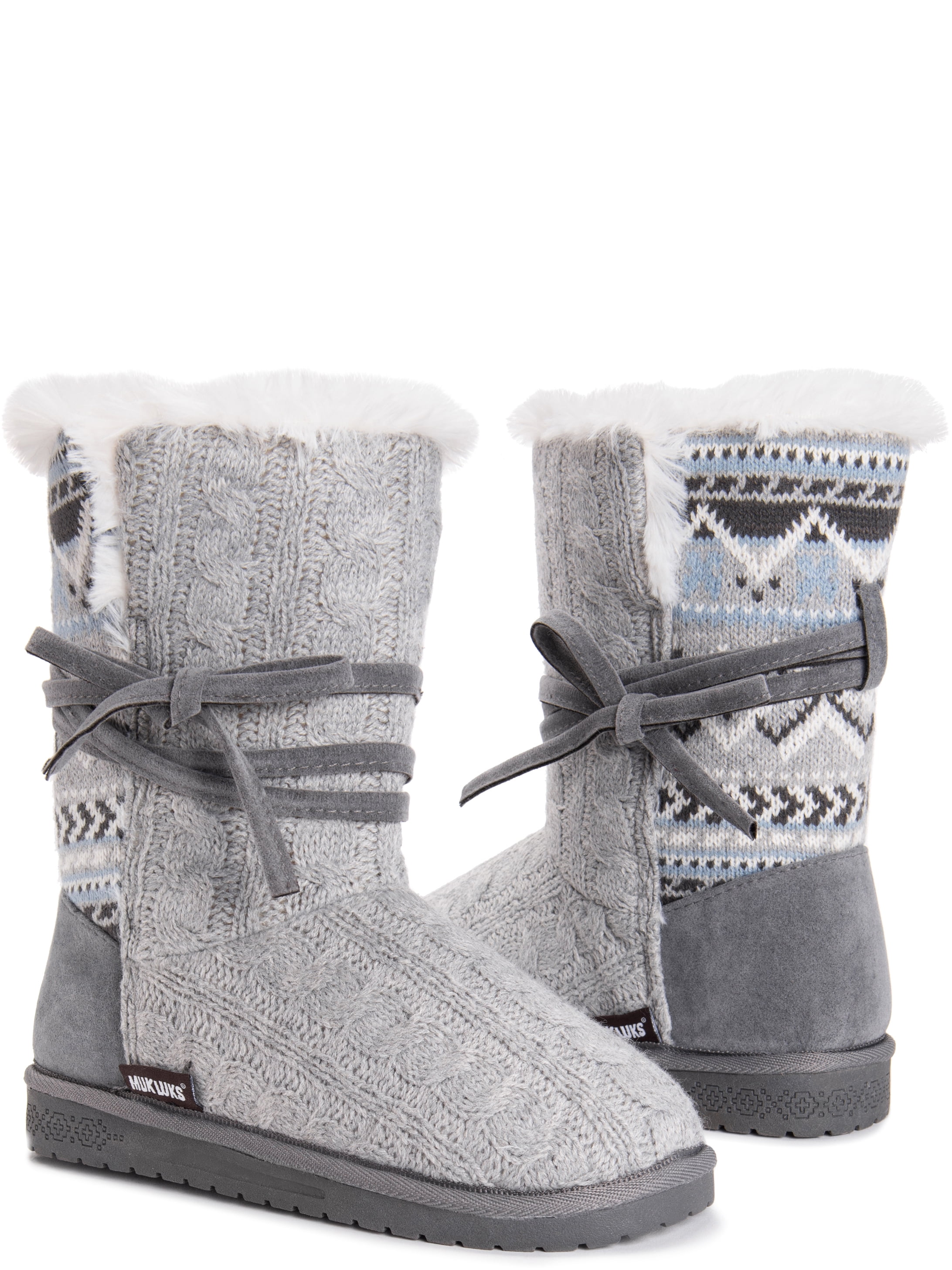 muk luks faux fur boots