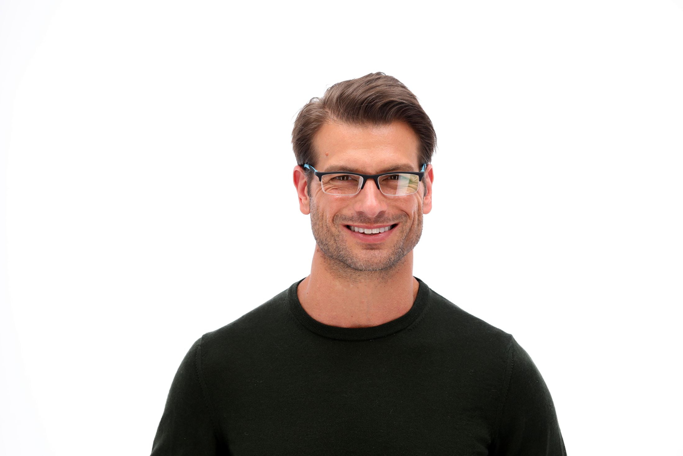 (2 pack) SAV Sportex Reading Glasses, Semi-Rimless Sport Frame, AR4150, +2.00, Blue