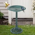 thumbnail image 3 of HomGarden 28" Vintage Bird Bath Antique Green Birdbath Outdoor Garden Backyard Dcor, 3 of 10